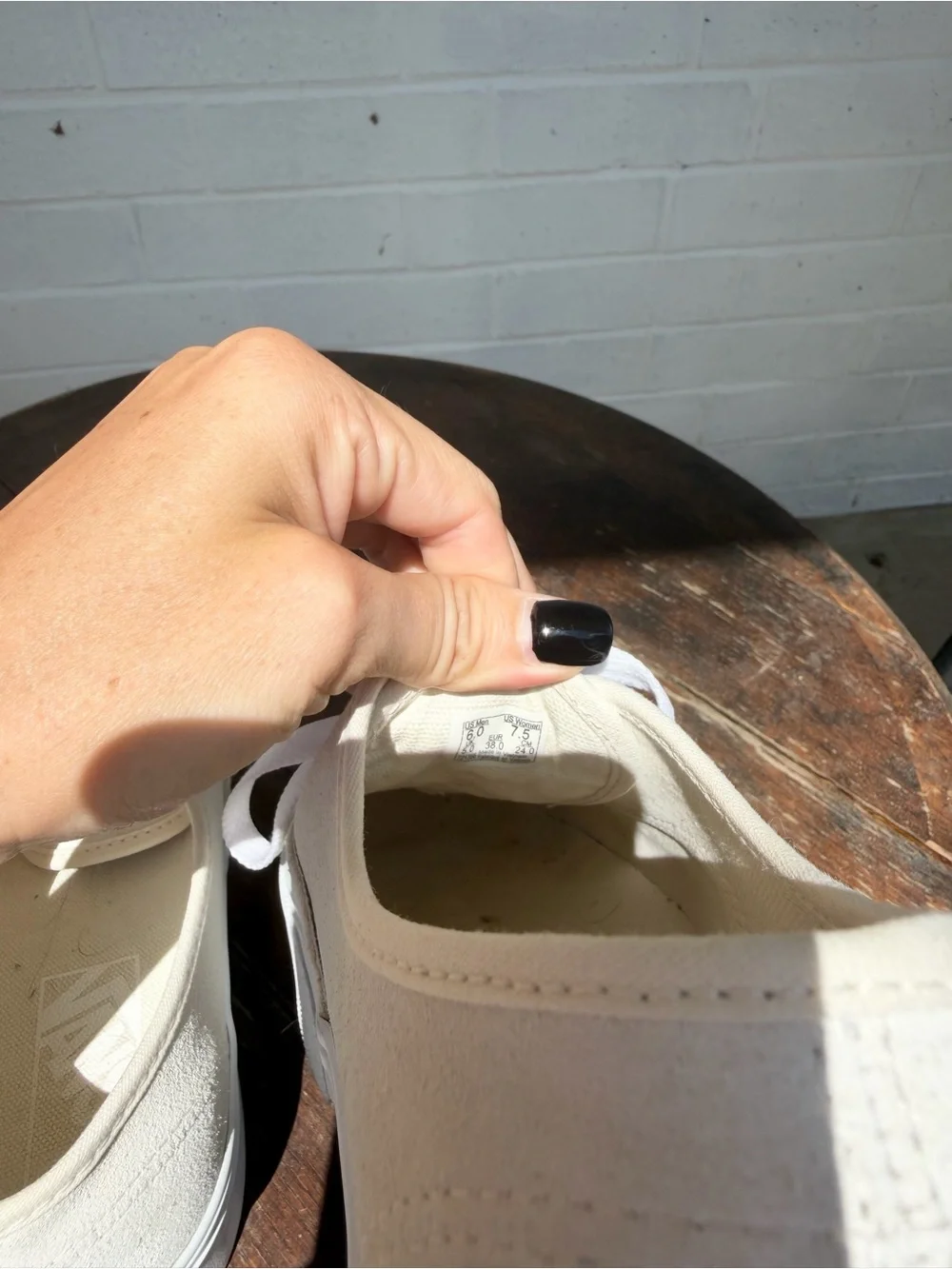 Women's Vans Cream Platform Canvas Sneakers